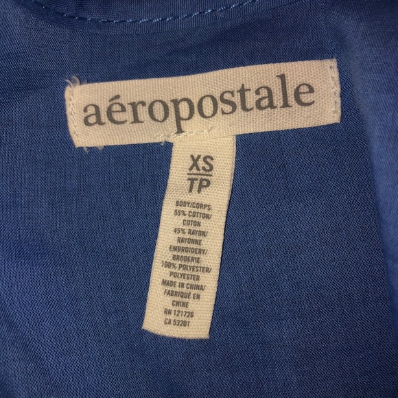 Aeropostale Blue & White Embroidered Dress Size XS - Picture 3 of 3